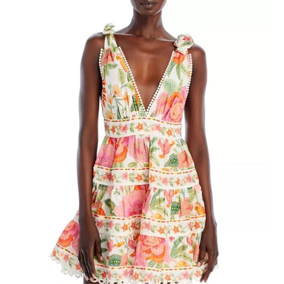 FARM Rio Dresses & Skirts - FARM Rio Floral Mini Dress - Pink, Green, Orange
